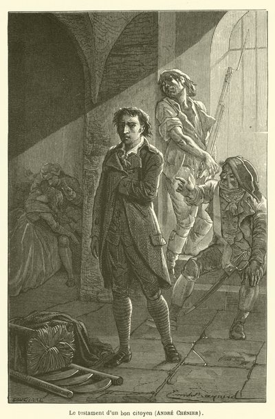 Testament dobrego obywatela Andre Cheniera autorstwa after Emile Antoine Bayard