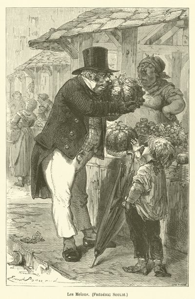 Les Melons, Frederic Soulie autorstwa after Emile Antoine Bayard