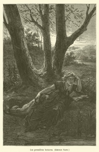 Pierwsze czytania, George Sand autorstwa after Emile Antoine Bayard
