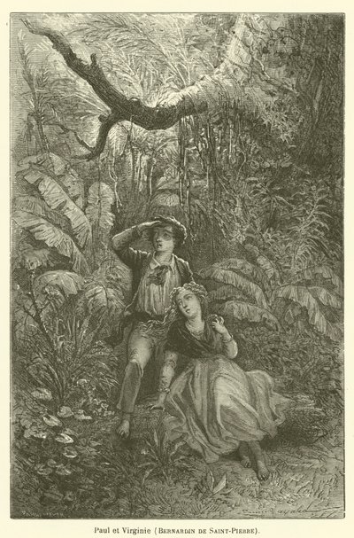 Paul i Virginia, Bernardyn z Saint-Pierre autorstwa after Emile Antoine Bayard