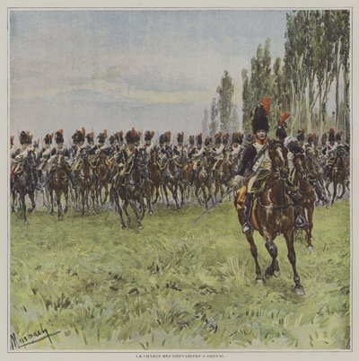 Szarża Grenadierów Konnych autorstwa after Felicien baron de Myrbach Rheinfeld