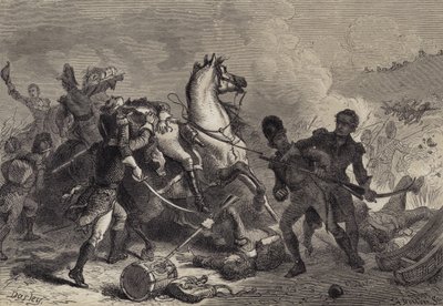 Bitwa o Nowy Orlean, śmierć generała Pakenhama autorstwa after Felix Octavius Carr Darley