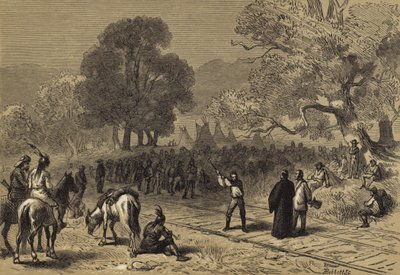 Ukończenie linii kolejowej na Pacyfiku autorstwa after Felix Octavius Carr Darley