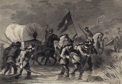 Odwrót Lees po bitwie pod Gettysburgiem autorstwa after Felix Octavius Carr Darley