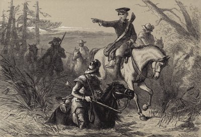 Major Waszyngton o swojej misji do francuskiego dowódcy autorstwa after Felix Octavius Carr Darley
