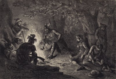 Więźniowie z Doliny Wyoming autorstwa after Felix Octavius Carr Darley