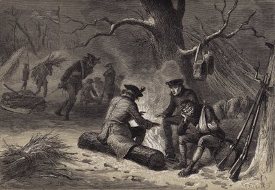 Amerykańskie oddziały w Valley Forge autorstwa after Felix Octavius Carr Darley