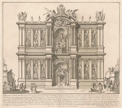 Seconda Macchina dla Chin z 1746 r.: Terytoria Królestwa Neapolu autorstwa after Francisco Preciado de la Vega Miguel