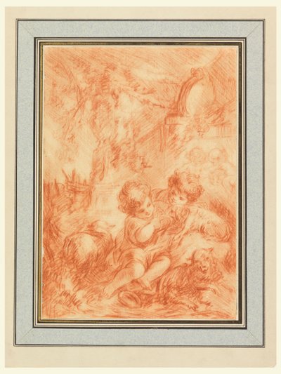 Dwoje dzieci autorstwa after Francois Boucher