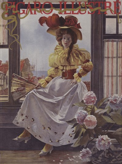 Czekanie. Okładka Le Figaro Illustre, grudzień 1893 autorstwa after Francois Flameng