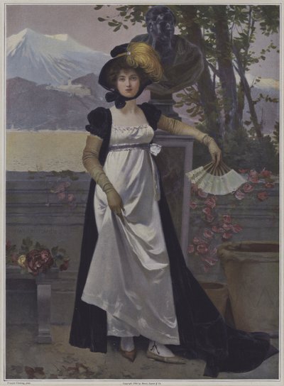 Portret kobiety autorstwa after Francois Flameng