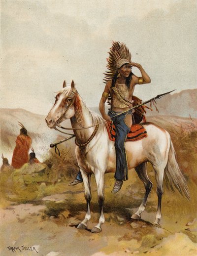 Wódz Indian Siuksów (chromolitho) autorstwa after Frank Feller