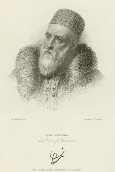 Ali Pacha, zmarły wezyr Jannina autorstwa after Frank Stone