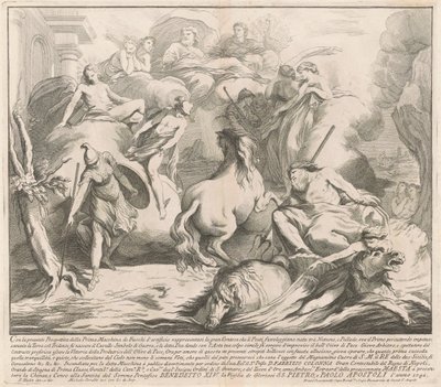 Prima Macchina dla Chin z 1742 r.: Konkurs Neptuna i Minerwy autorstwa after François Hutin Miguel de Sorellò