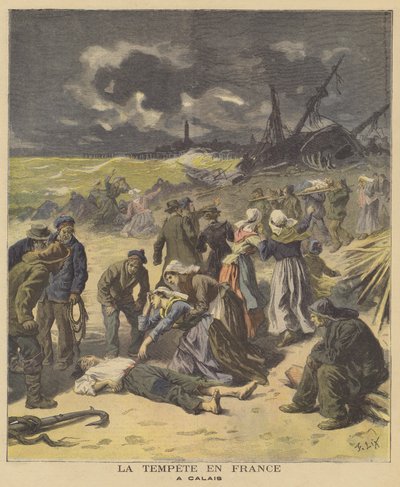 Burze w Calais autorstwa after Frederic Theodore Lix