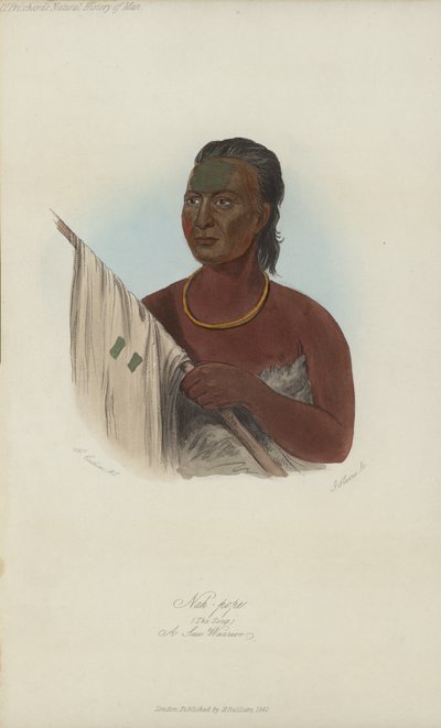 Nah-papież, Zupa, Sac Warrior (akwatinta) autorstwa after George Catlin