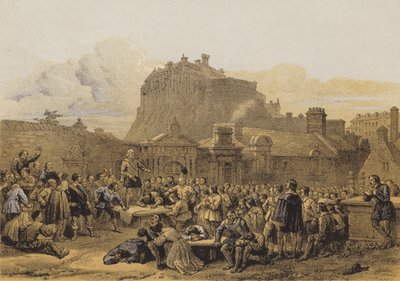 Cmentarz Greyfriars, Podpisanie Przymierza (chromolitho) autorstwa after George Cattermole