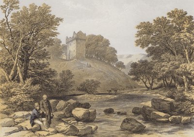 Zamek Newark (chromolitho) autorstwa after George Cattermole