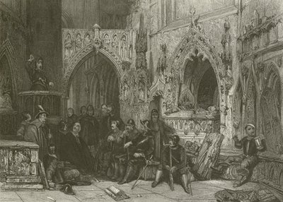 Głoszenie purytański żołnierz autorstwa after George Cattermole