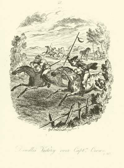 Ilustracja do nagolenników Launcelot autorstwa Tobiasa Smolletta autorstwa after George Cruikshank