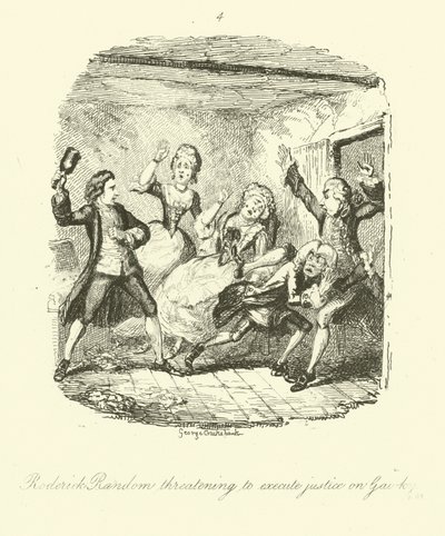 Ilustracja do Rodericka Random autorstwa Tobiasa Smolletta autorstwa after George Cruikshank