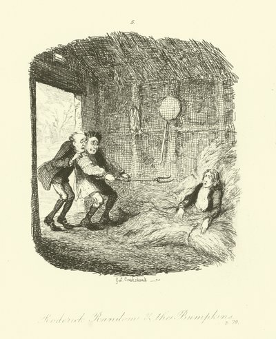 Ilustracja do Rodericka Random autorstwa Tobiasa Smolletta autorstwa after George Cruikshank