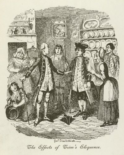 Ilustracja do Tristrama Shandy autorstwa after George Cruikshank