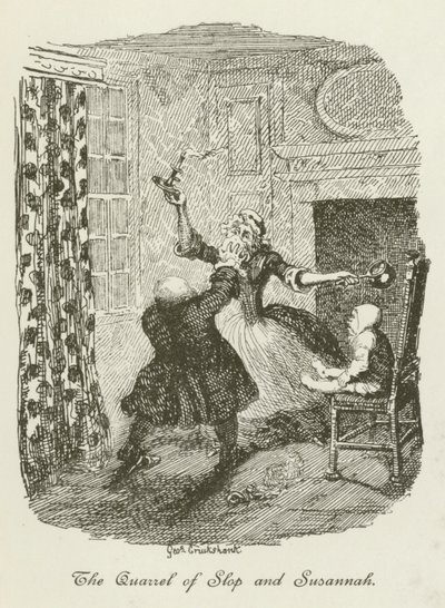 Ilustracja do Tristrama Shandy autorstwa after George Cruikshank