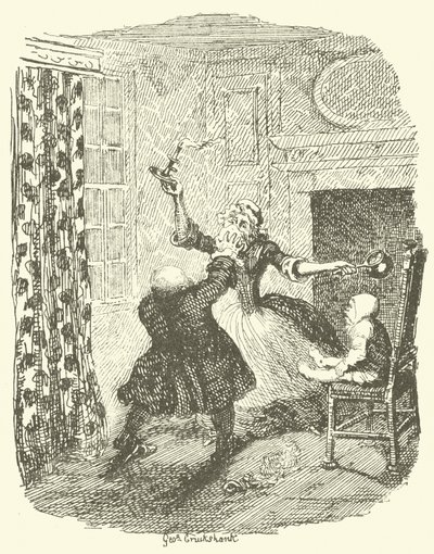 Ilustracja do Tristrama Shandy autorstwa after George Cruikshank