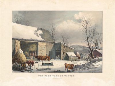 Gospodarstwo w zimie autorstwa after George Henry Durrie