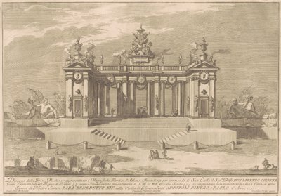 Prima Macchina dla Chin z 1757 r.: Kolumnada ateńskiego Liceum autorstwa after Giuseppe Palazzi Giuseppe Pozzi after Paolo Posi