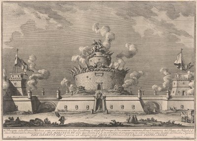 Prima Macchina dla Chin z 1759 r.: Twierdza autorstwa after Giuseppe Palazzi Giuseppe Vasi after Paolo Posi