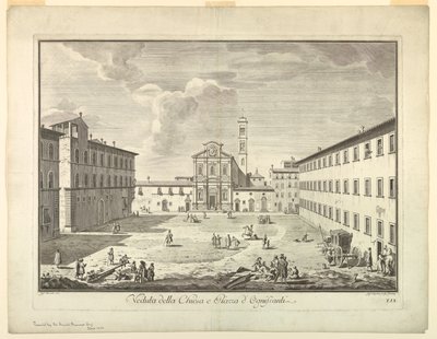 Widok Florencji, tablica z "Wybór XXIV Widoki na główne dzielnice, place, kościoły i pałace miasta Florencji" autorstwa after Giuseppe Zocchi
