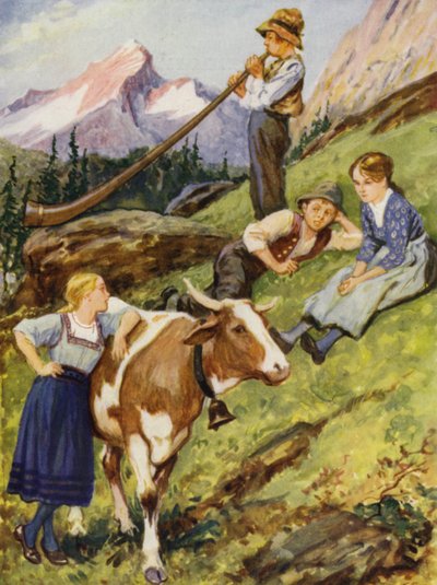 Szwajcarskie lato autorstwa after Gordon Frederick Browne