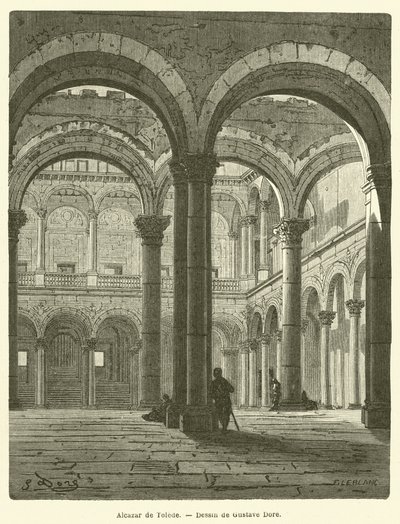 Alcazar de Tolede autorstwa Gustave after Dore