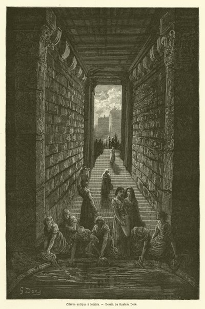 Starożytna cysterna w Merida autorstwa Gustave after Dore