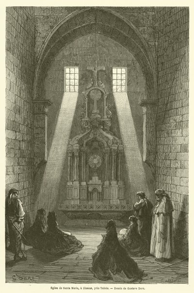 Kościół Santa Maria, w Illescas, niedaleko Toledo autorstwa Gustave after Dore