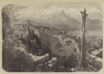 Fuentarabia, ulubione miejsce wypoczynku cesarzowej Eugenii autorstwa Gustave after Dore