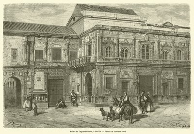 Palais de layuntamiento w Sewilli autorstwa Gustave after Dore