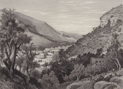 Nablus, starożytne Sychem autorstwa after Harry Fenn