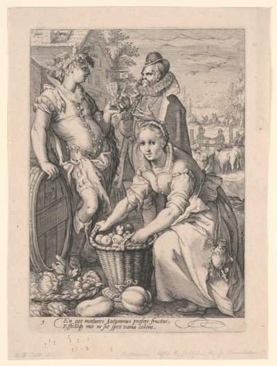 Cztery pory roku (jesień) autorstwa after Hendrik Goltzius