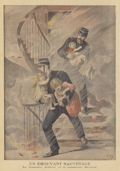 Wzruszający ratunek autorstwa after Henri Meyer