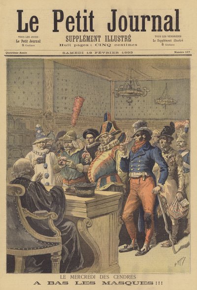 Środa Popielcowa. Precz z maskami autorstwa after Henri Meyer