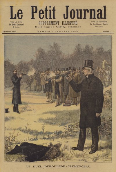Pojedynek między Paulem Deroulede i Georges Clemenceau autorstwa after Henri Meyer