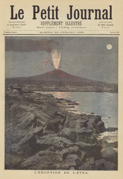Erupcja Etny autorstwa after Henri Meyer