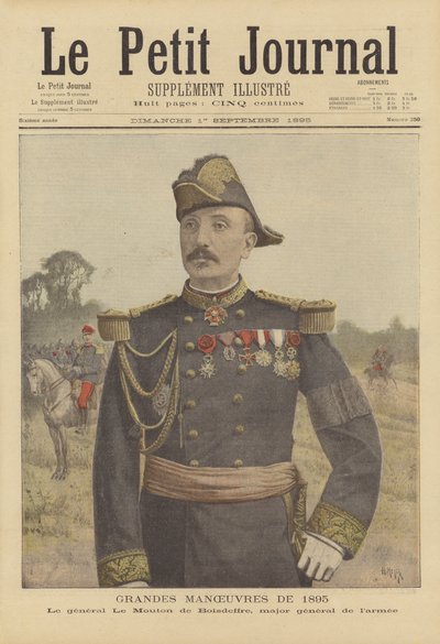 Wielkie manewry armii francuskiej z 1895 r. Generał Le Mouton de Boisdeffre autorstwa after Henri Meyer