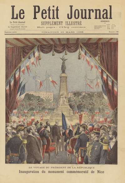 Inauguracja pomnika upamiętniającego reintegrację Hrabstwa Nicei z Francją autorstwa after Henri Meyer