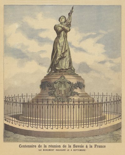 Pomnik upamiętniający stulecie przyłączenia Sabaudii do Francji autorstwa after Henri Meyer