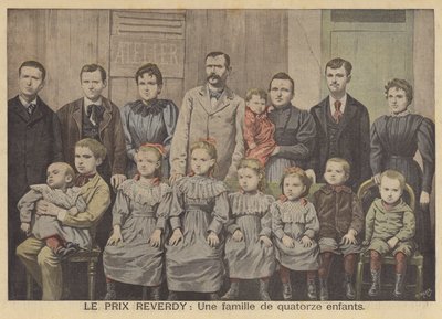 Laureaci nagrody Reverdy. Rodzina Vandenbrouchów i ich czternaścioro dzieci autorstwa after Henri Meyer