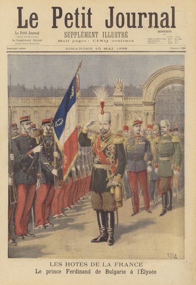Królewscy goście we Francji: Książę Ferdynand Bułgarii w Pałacu Elizejskim autorstwa after Henri Meyer